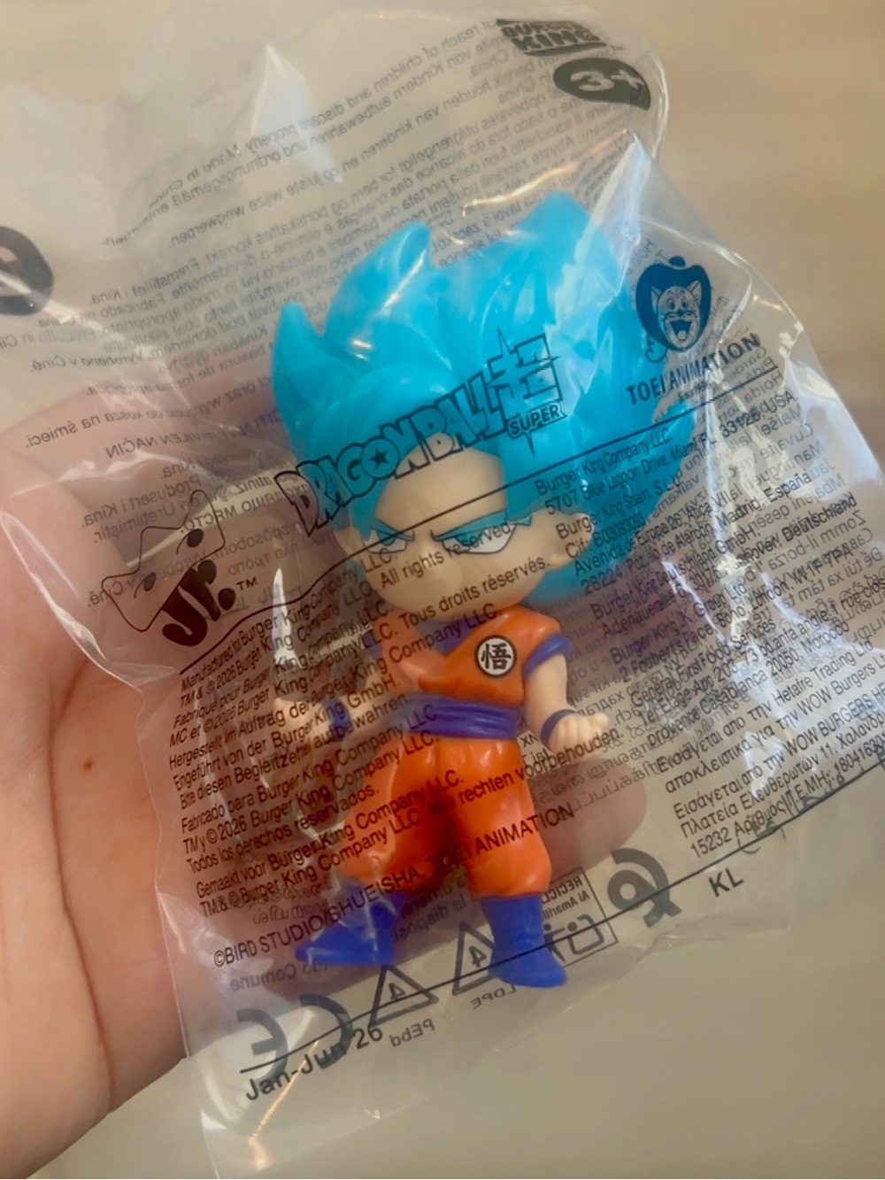 Goku Mcdonald’s Kids Toy Figure - Blue Hair, Orange Outfit New